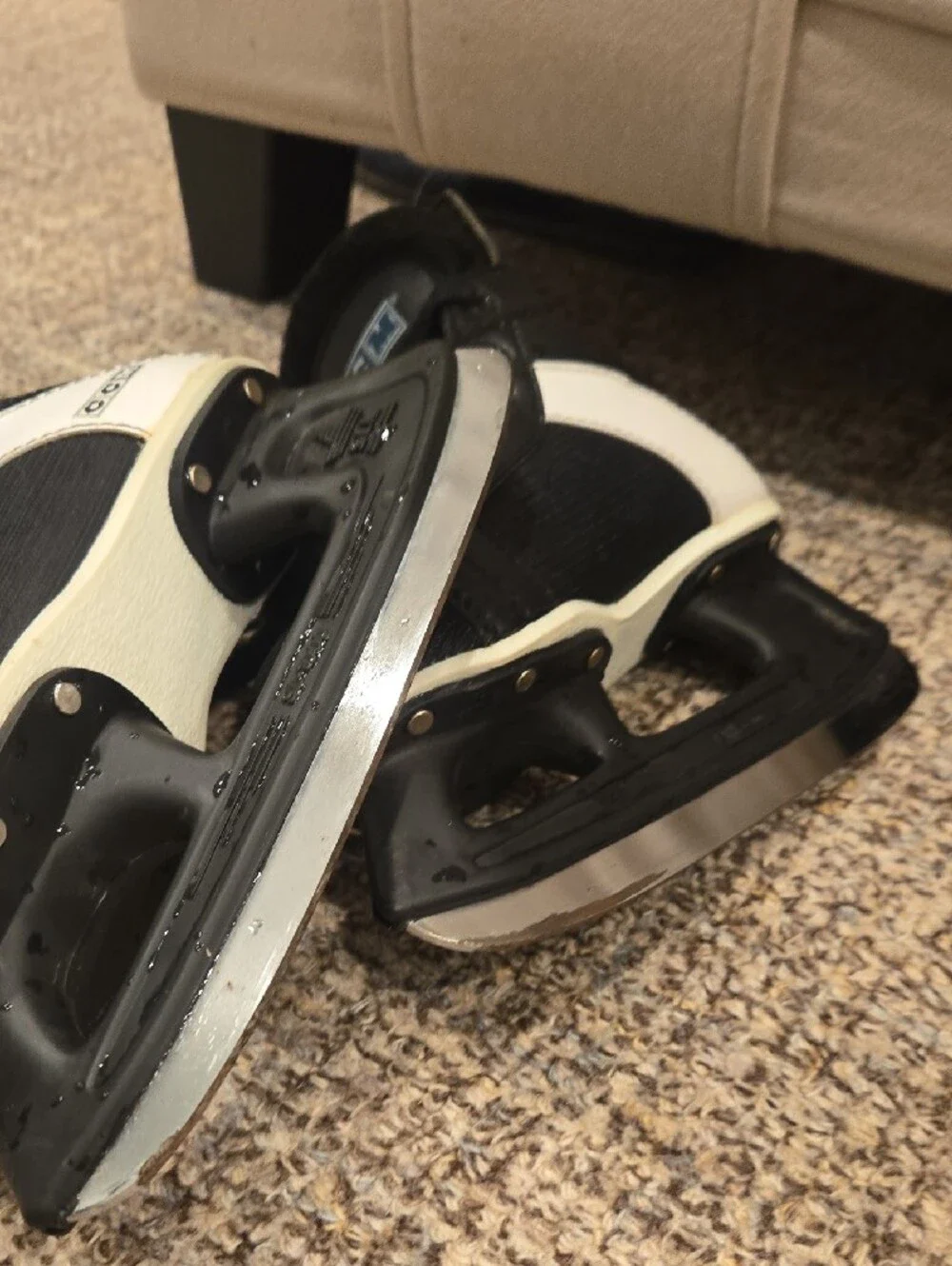 CCM Black & White Intruder Hockey Skates